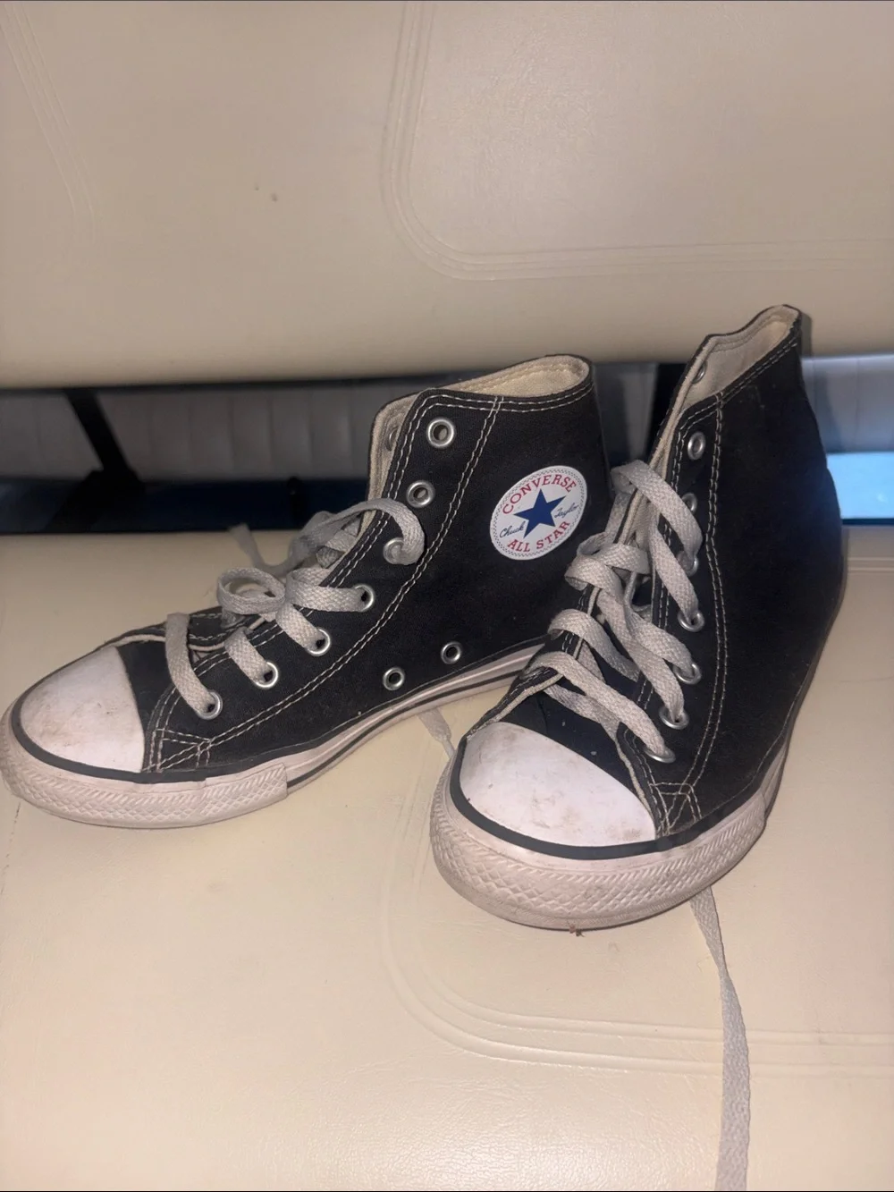 Converse Kids Black High-Top Sneakers with White Accents